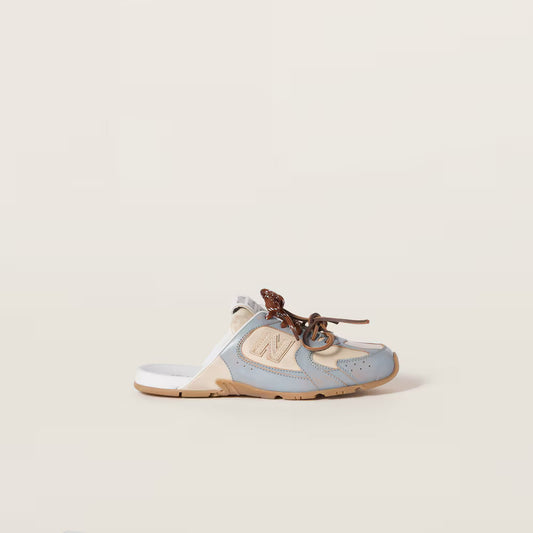 530 SL Mules – Bleached Leather & Gum Sole Sky Blue Travertine Gray Edition